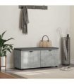 vidaXL Hall Bench with Cushion Concrete Grey 100 x 38 x 46 cm