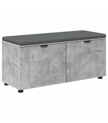 vidaXL Hall Bench with Cushion Concrete Grey 100 x 38 x 46 cm