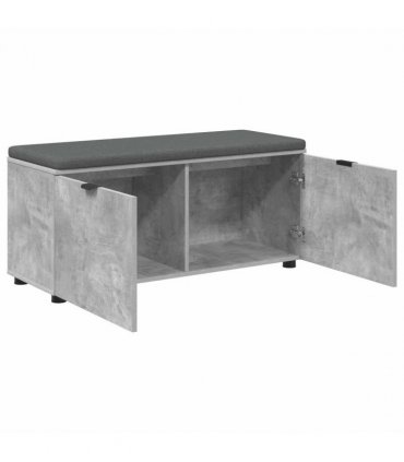 vidaXL Hall Bench with Cushion Concrete Grey 100 x 38 x 46 cm