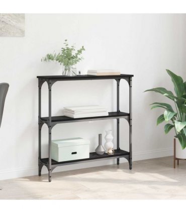 vidaXL Console Table Black Oak 75 x 22.5 x 75 cm Engineered Wood