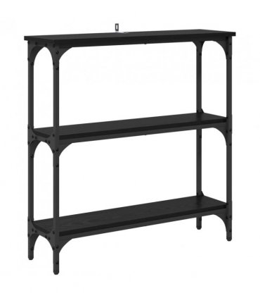vidaXL Console Table Black Oak 75 x 22.5 x 75 cm Engineered Wood