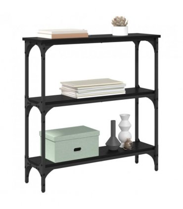 vidaXL Console Table Black Oak 75 x 22.5 x 75 cm Engineered Wood