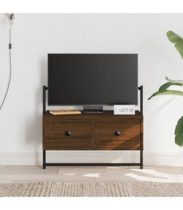 vidaXL TV Cabinet Wall-mounted Brown Oak 60.5x30x51 cm Engineered Wood