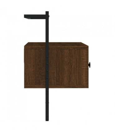vidaXL TV Cabinet Wall-mounted Brown Oak 60.5x30x51 cm Engineered Wood