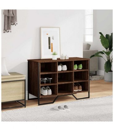 vidaXL Shoe Cabinet Brown Oak 90x38x61.5 cm Engineered Wood