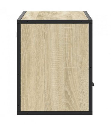 vidaXL TV Cabinet Sonoma Oak 80x31x39.5 cm Engineered Wood and Metal