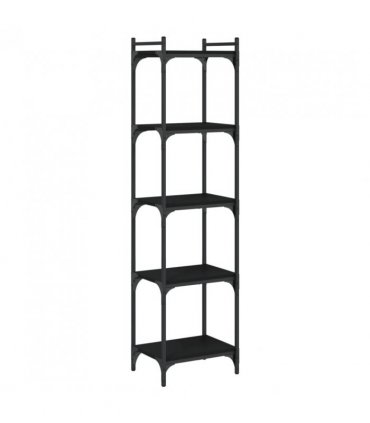 vidaXL Bookcase 5-Tier Black 40x30x154 cm Engineered Wood