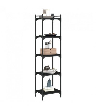 vidaXL Bookcase 5-Tier Black 40x30x154 cm Engineered Wood