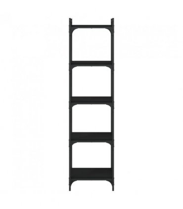 vidaXL Bookcase 5-Tier Black 40x30x154 cm Engineered Wood