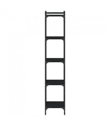 vidaXL Bookcase 5-Tier Black 40x30x154 cm Engineered Wood