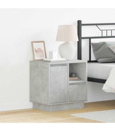 vidaXL Bedside Cabinet Concrete Grey 50 x 34.5 x 50 cm Engineered wood