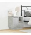 vidaXL Bedside Cabinet Concrete Grey 50 x 34.5 x 50 cm Engineered wood