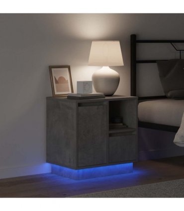 vidaXL Bedside Cabinet Concrete Grey 50 x 34.5 x 50 cm Engineered wood