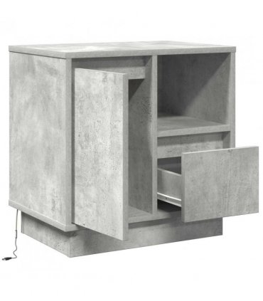 vidaXL Bedside Cabinet Concrete Grey 50 x 34.5 x 50 cm Engineered wood