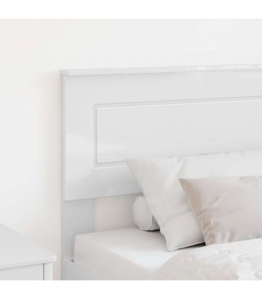 vidaXL Headboard Gloss White Engineered wood
