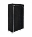 vidaXL Folding Wardrobe Black 110x45x175 cm