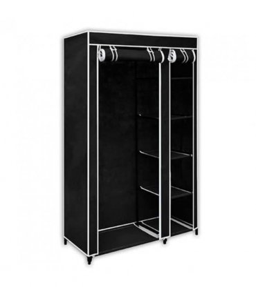 vidaXL Folding Wardrobe Black 110x45x175 cm