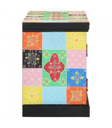 vidaXL TV Cabinet Multicolour 100 x 35 x 50 cm Solid Mango Wood