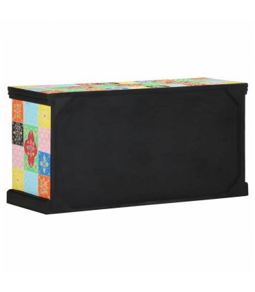 vidaXL TV Cabinet Multicolour 100 x 35 x 50 cm Solid Mango Wood