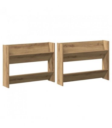 vidaXL Shoe Cabinet 2 pcs Artisan Oak 81 x 18 x 60 cm Engineered Wood