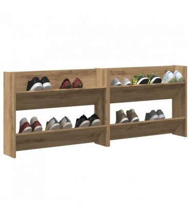 vidaXL Shoe Cabinet 2 pcs Artisan Oak 81 x 18 x 60 cm Engineered Wood