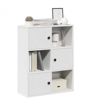 vidaXL Bookcase White 60x24x76.5 cm Engineered Wood