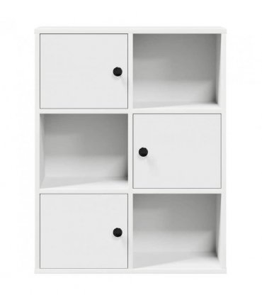 vidaXL Bookcase White 60x24x76.5 cm Engineered Wood