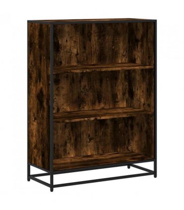 vidaXL Book Cabinet Smoked Oak 80.5x35x107.5 cm Engineered Wood