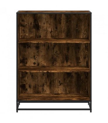 vidaXL Book Cabinet Smoked Oak 80.5x35x107.5 cm Engineered Wood