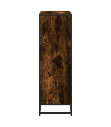 vidaXL Book Cabinet Smoked Oak 80.5x35x107.5 cm Engineered Wood