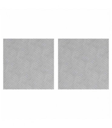 vidaXL Stair Tread Square 2 pcs Silver 40 x 40 cm Aluminium