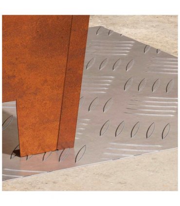 vidaXL Stair Tread Square 2 pcs Silver 40 x 40 cm Aluminium