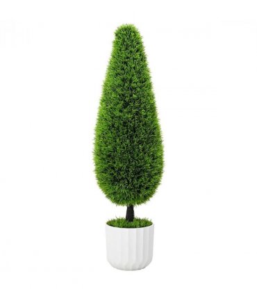 vidaXL Artificial Pine Green 24 x 24 x 90 cm Plastic
