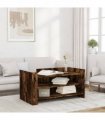 vidaXL Coffee Table Smoked Oak 100x50x50 cm Engineered Wood