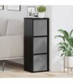 vidaXL Sideboard with Drawer Black Oak 30.5 x 27 x 84.5 cm