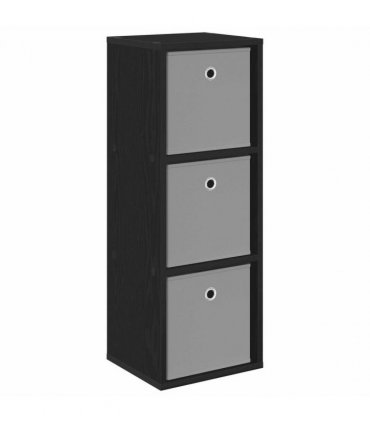 vidaXL Sideboard with Drawer Black Oak 30.5 x 27 x 84.5 cm