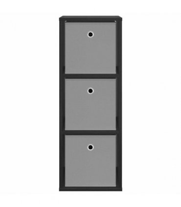 vidaXL Sideboard with Drawer Black Oak 30.5 x 27 x 84.5 cm