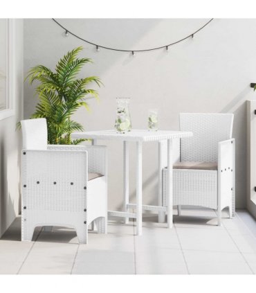 vidaXL Garden Chair 2 pcs White 53 x 49 x 85 cm Polypropylene