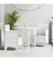 vidaXL Garden Chair 2 pcs White 53 x 49 x 85 cm Polypropylene