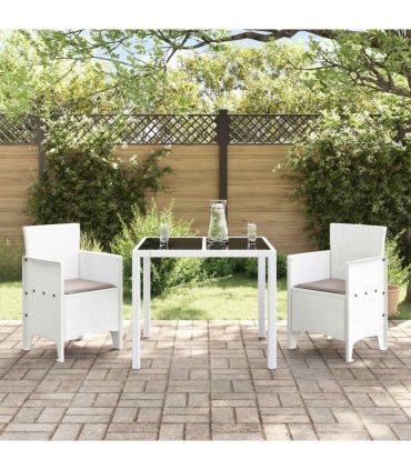 vidaXL Garden Chair 2 pcs White 53 x 49 x 85 cm Polypropylene