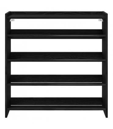 vidaXL Shoe Rack Black 80x25x81 cm Engineered Wood