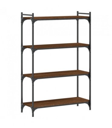 vidaXL Bookcase 4-Tier Brown Oak 80x30x120 cm Engineered Wood