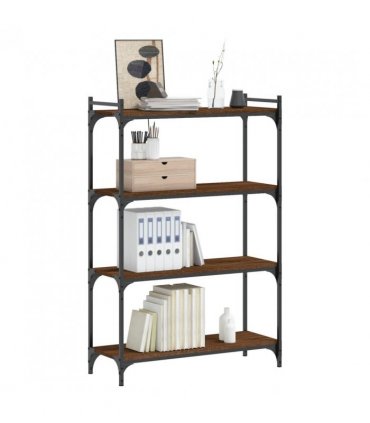 vidaXL Bookcase 4-Tier Brown Oak 80x30x120 cm Engineered Wood