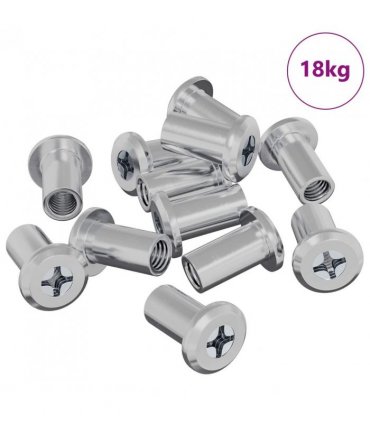 vidaXL Lock Nut 3673 pcs Silver Steel
