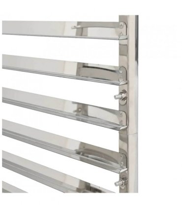 vidaXL Kitchen Trolley for 16 Trays 38x55x163 cm Stainless Steel