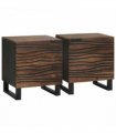 vidaXL Bedside Cabinet 2 pcs Walnut 40 x 33 x 46 cm Engineered Wood