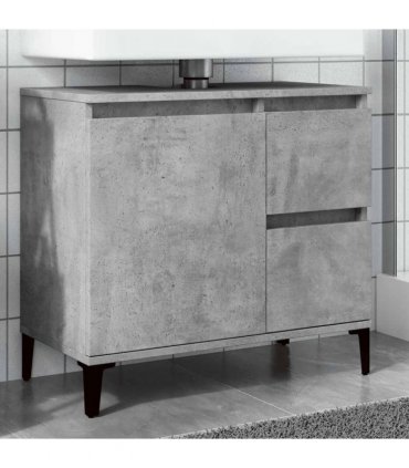 vidaXL Sink Cabinet Concrete Grey 65x33x60 cm Engineered Wood