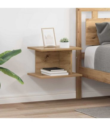 vidaXL Bedside Table 2 pcs Artisan Oak 40 x 30 x 25 cm Engineered Wood