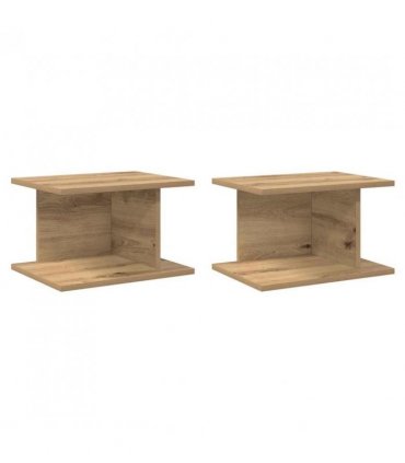 vidaXL Bedside Table 2 pcs Artisan Oak 40 x 30 x 25 cm Engineered Wood