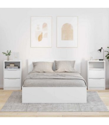 vidaXL Bedside Tables 2 pcs White 40 x 30 x 467 cm Engineered Wood